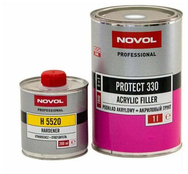 001 Грунт NOVOL PROTECT 330 TRIO 5+1 чёрный 1л+0.2л отв — изображение 1