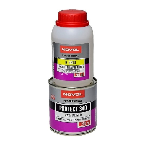 001 Грунт NOVOL PROTECT 340 Реактивный грунт WASHPRIMER Отвердитель H5910 1+1 0.2л+0.2л — изображение 1