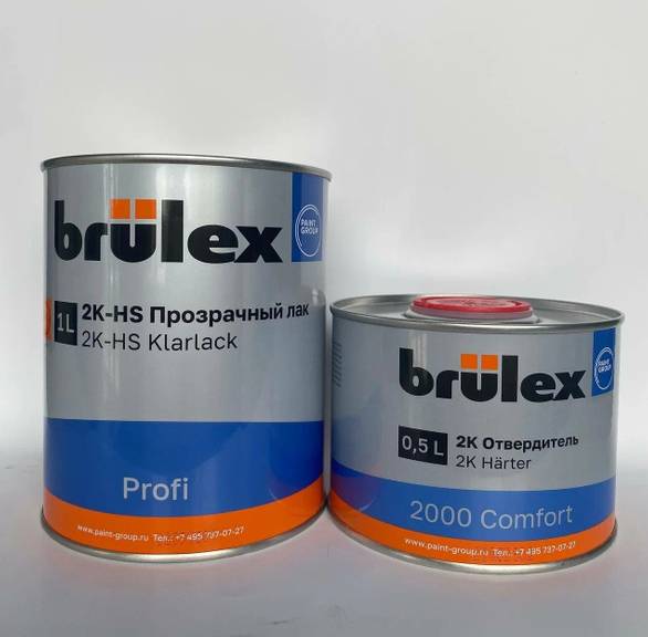 001 Лак Brulex 2K-НS Premium 1л+отв — изображение 1